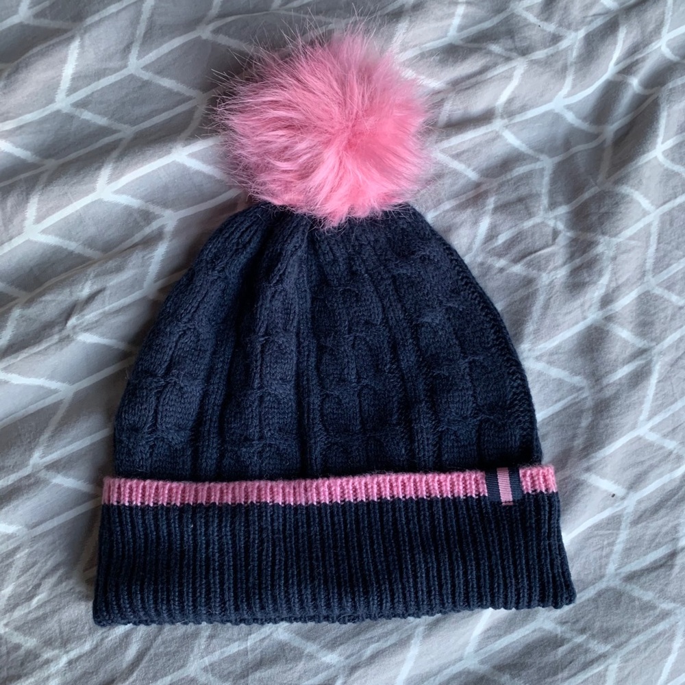 Navy and Pink Jack Wills beanie